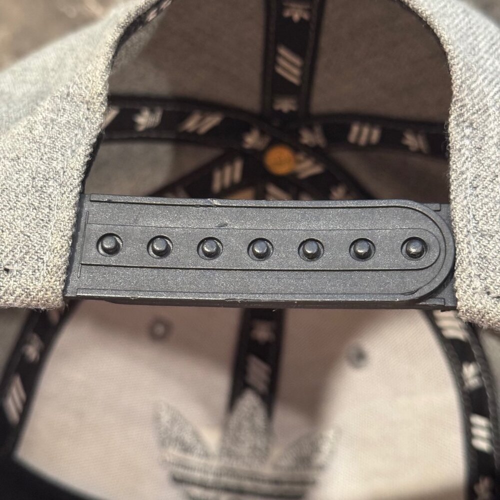 Wolf Gray & Black Snapback Adidas Hat - Picture 7 of 10